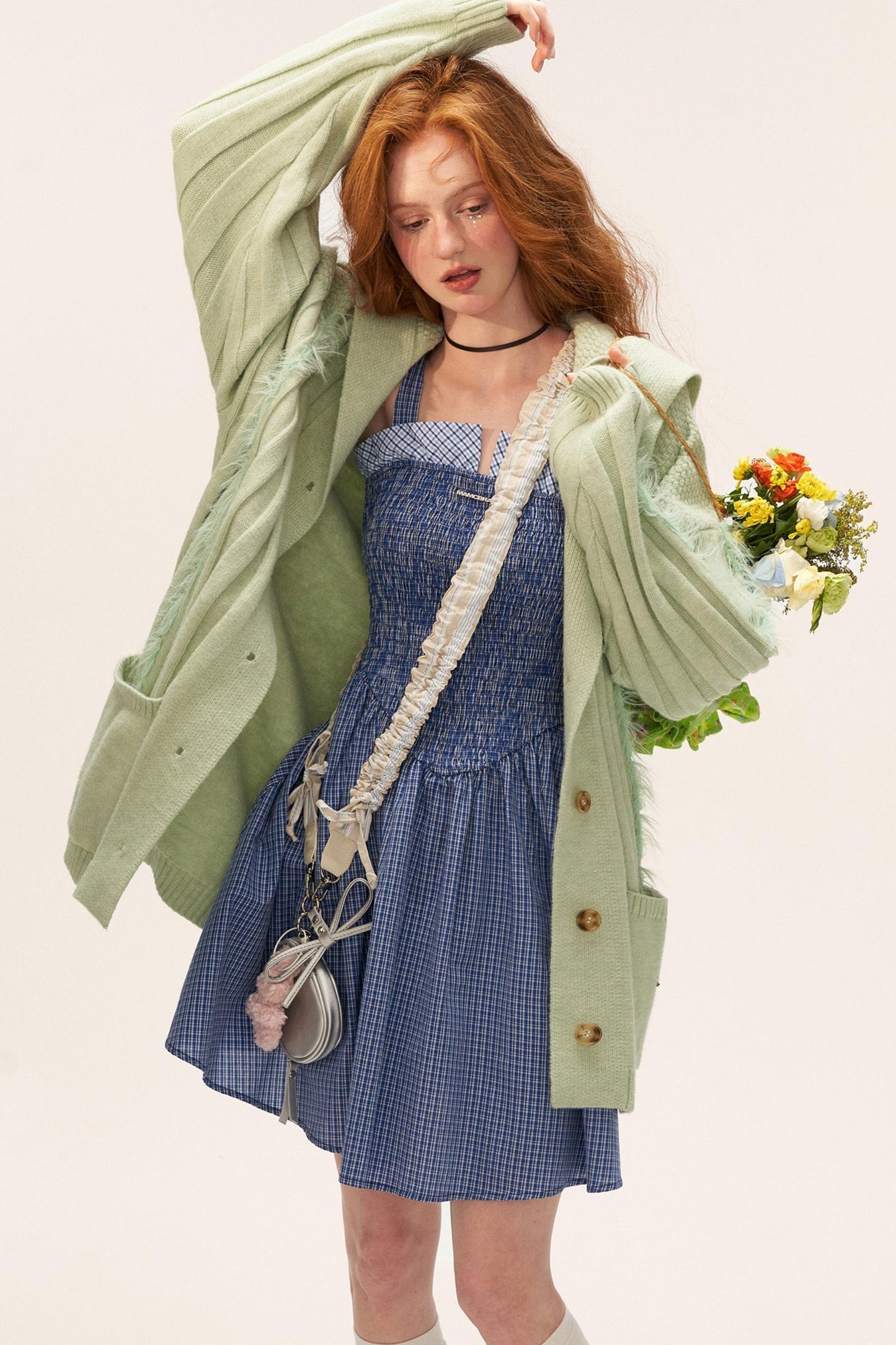 Lapel Knitted Loose Sweater Jacket