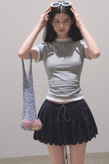 Lime Bliss Boho Peplum Skirt