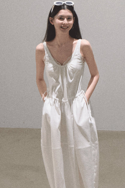 Sycamore Rose Fiber Vest & Balloon Dress