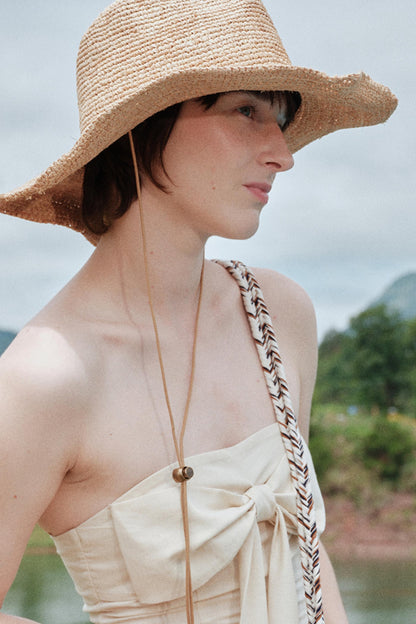 Eternal River Bandeau Top Wide-Leg Trousers Set-Up