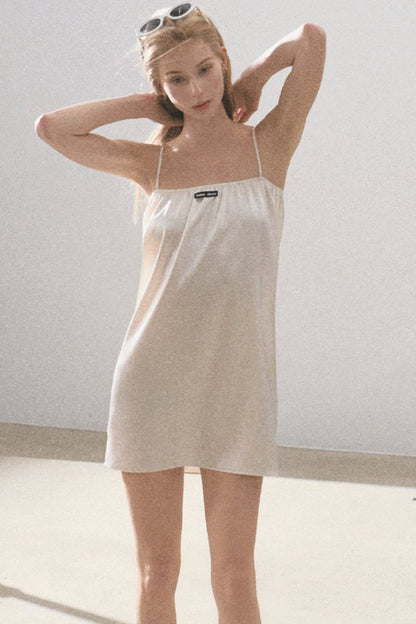 Silk Satin Dress & Camisole Set-Up