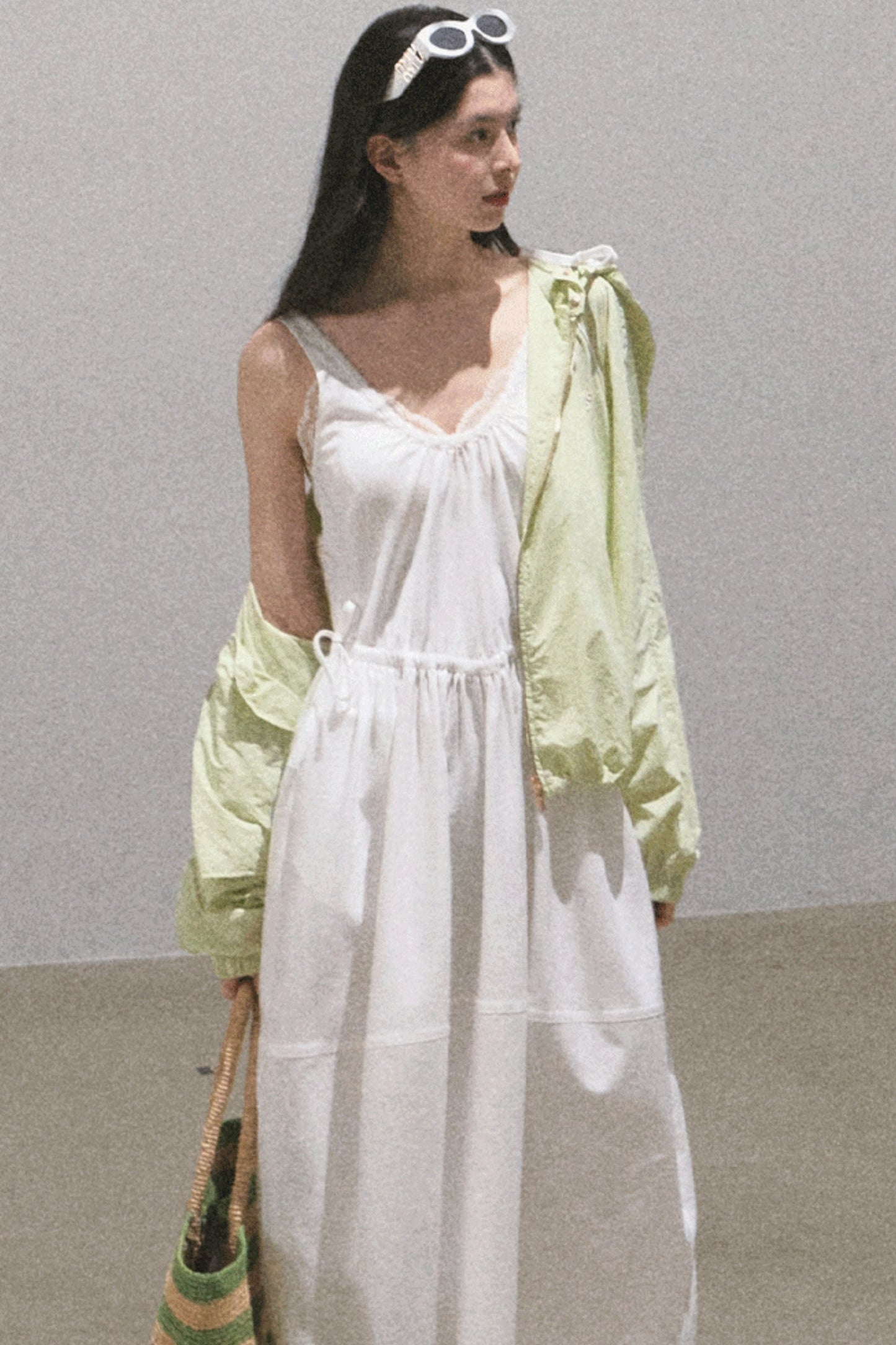 Sycamore Rose Fiber Vest & Balloon Dress