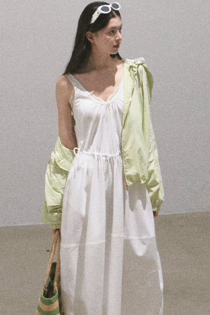 Sycamore Rose Fiber Vest & Balloon Dress