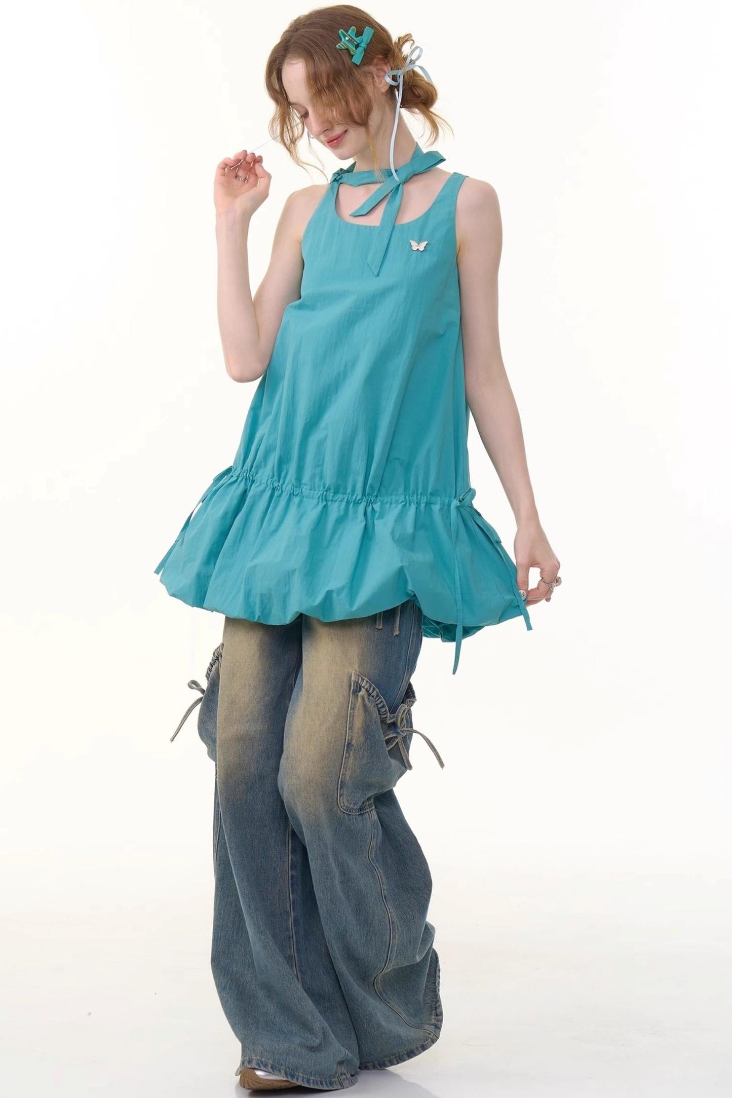 Summer Chic Tie-Waist Camisole Dress