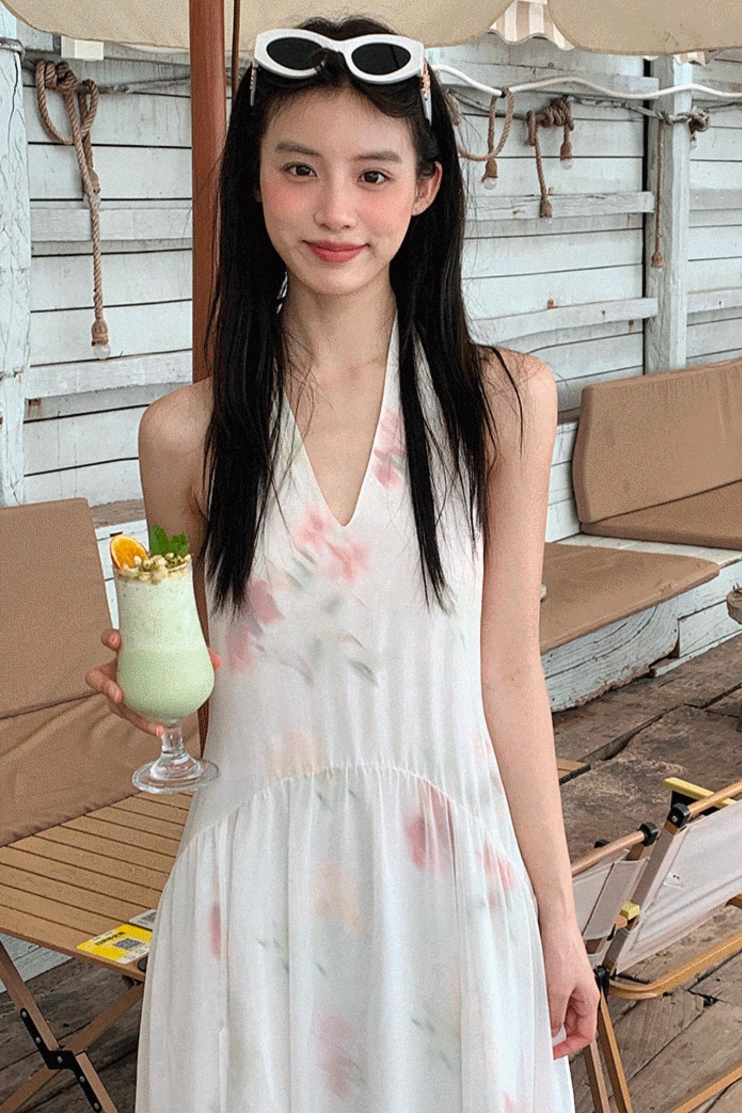 Summer Serenity Halter Dress