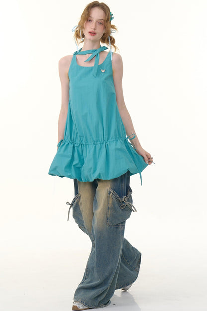 Summer Chic Tie-Waist Camisole Dress