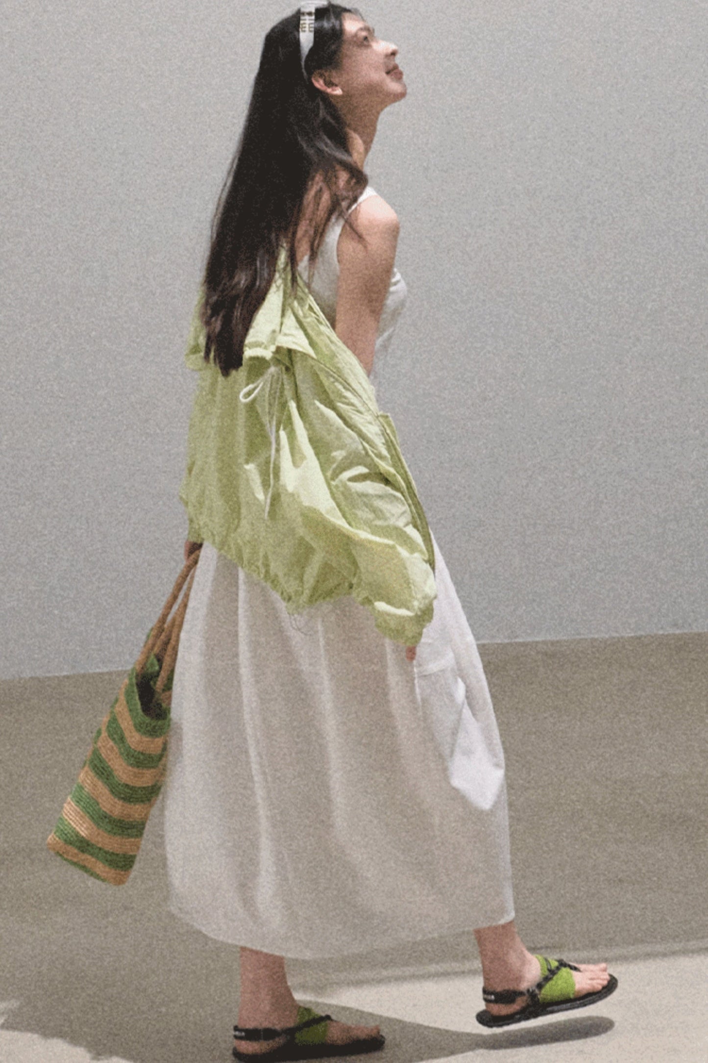 Sycamore Rose Fiber Vest & Balloon Dress