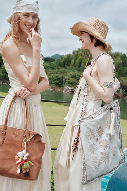 Eternal River Bandeau Top Wide-Leg Trousers Set-Up