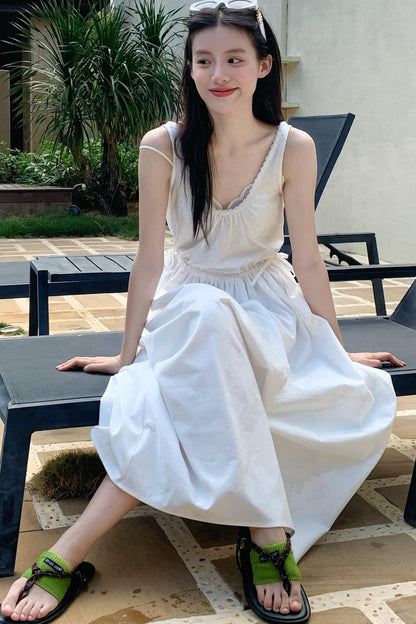 Sycamore Rose Fiber Vest & Balloon Dress