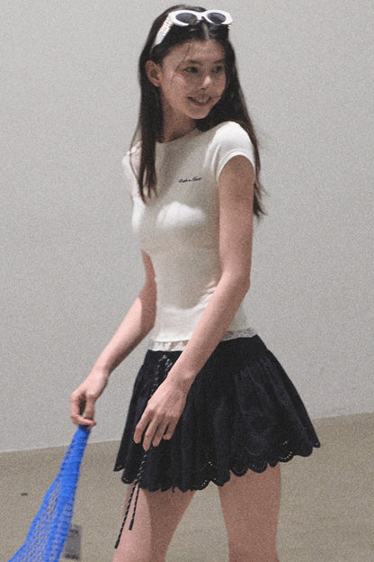 Lime Bliss Boho Peplum Skirt