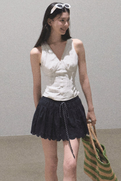 Lime Bliss Boho Peplum Skirt