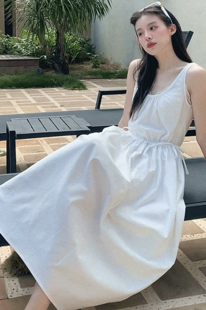 Sycamore Rose Fiber Vest & Balloon Dress