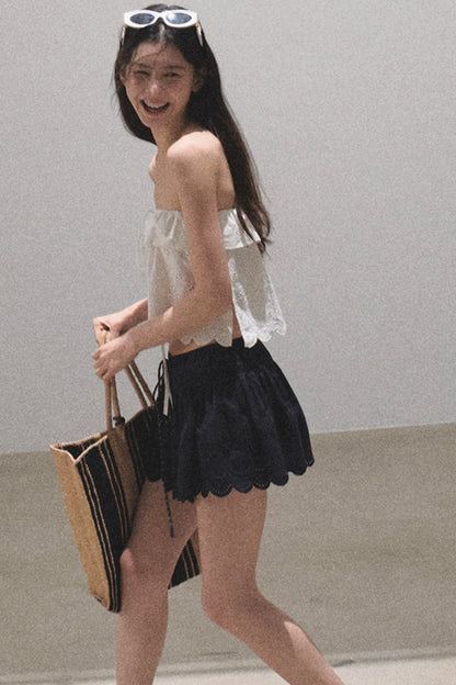 Lime Bliss Boho Peplum Skirt