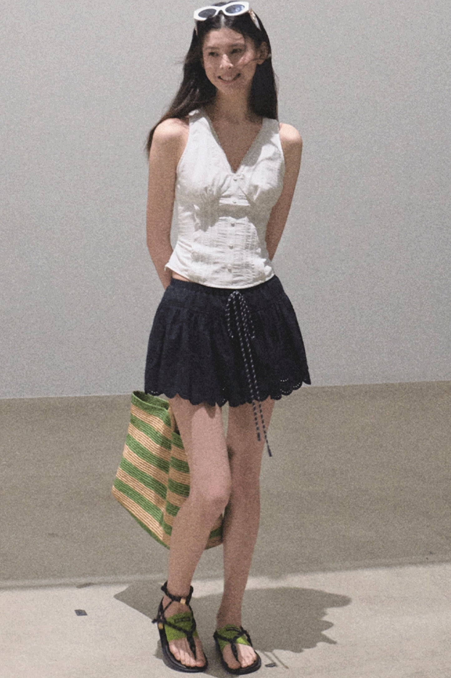 Lime Bliss Boho Peplum Skirt