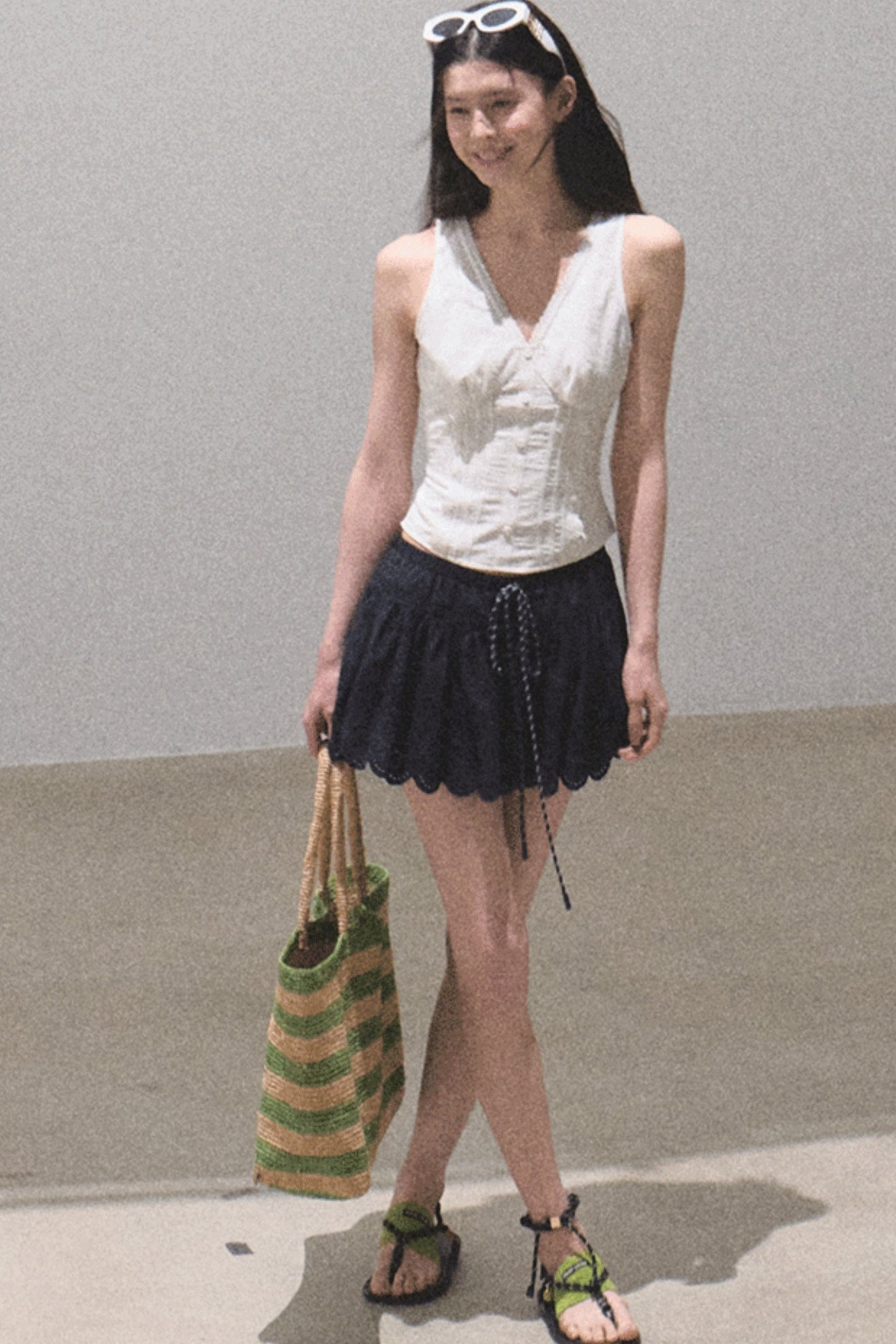 Lime Bliss Boho Peplum Skirt