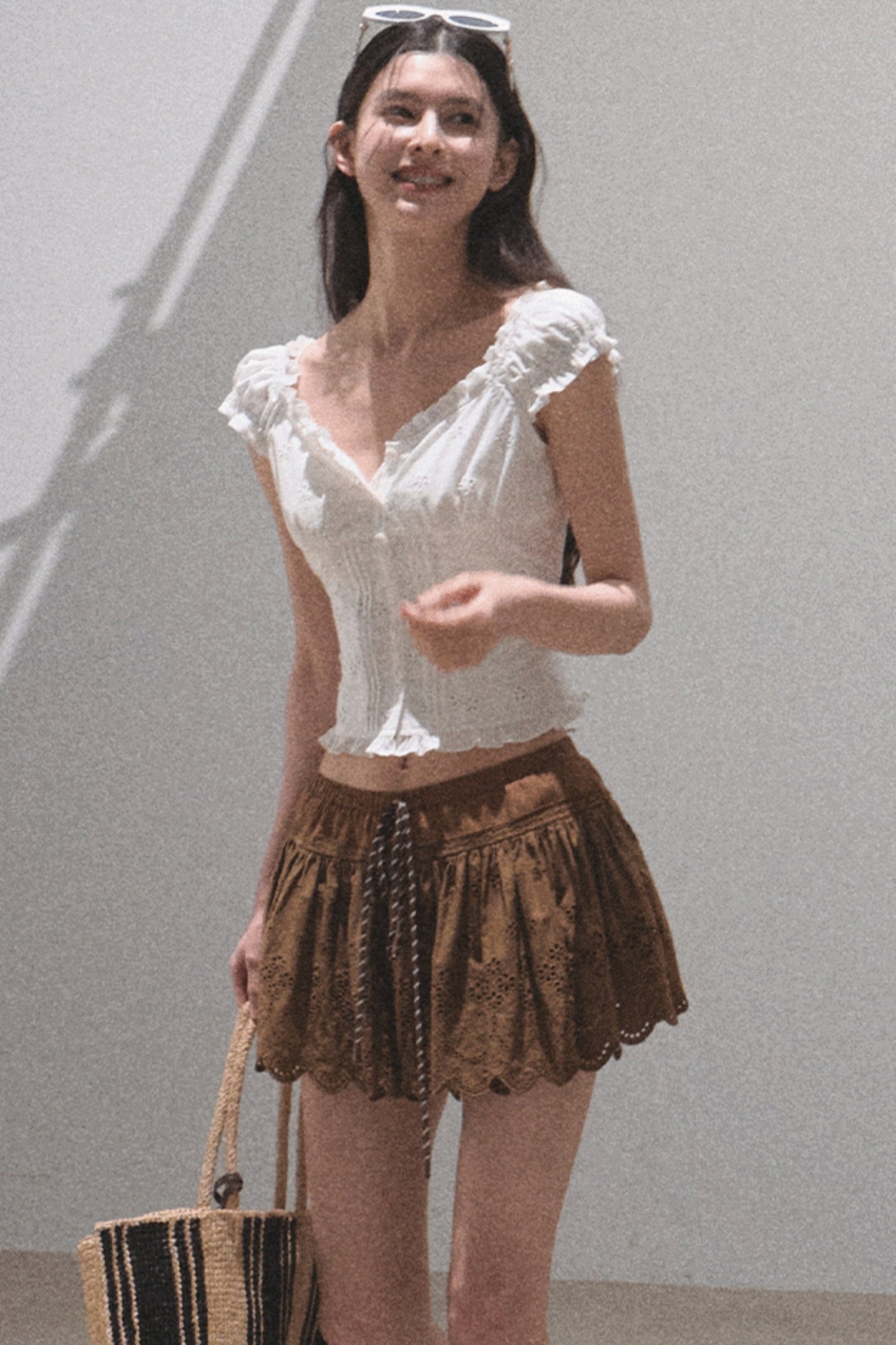 Lime Bliss Boho Peplum Skirt