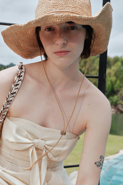 Eternal River Bandeau Top Wide-Leg Trousers Set-Up