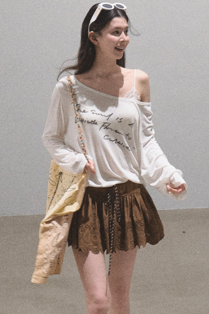 Lime Bliss Boho Peplum Skirt