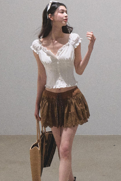 Lime Bliss Boho Peplum Skirt