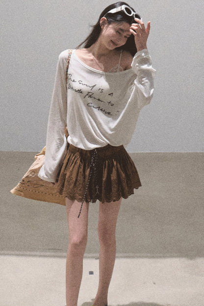 Lime Bliss Boho Peplum Skirt