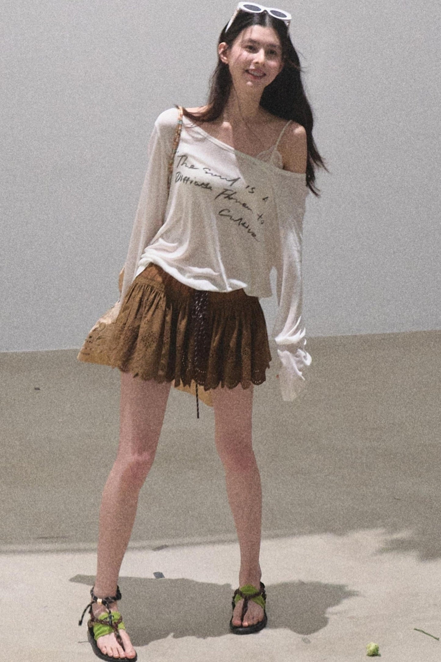 Lime Bliss Boho Peplum Skirt