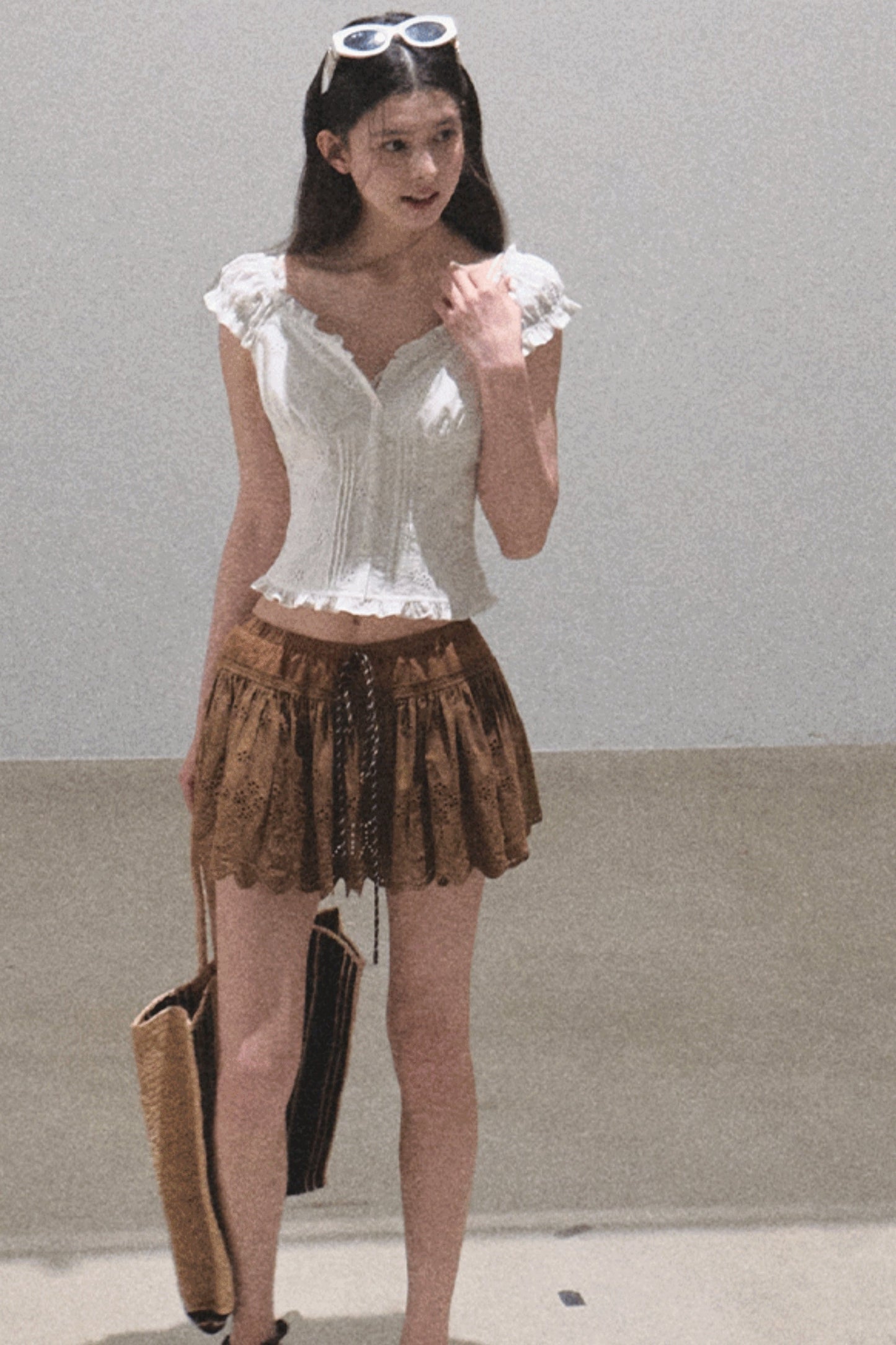 Lime Bliss Boho Peplum Skirt