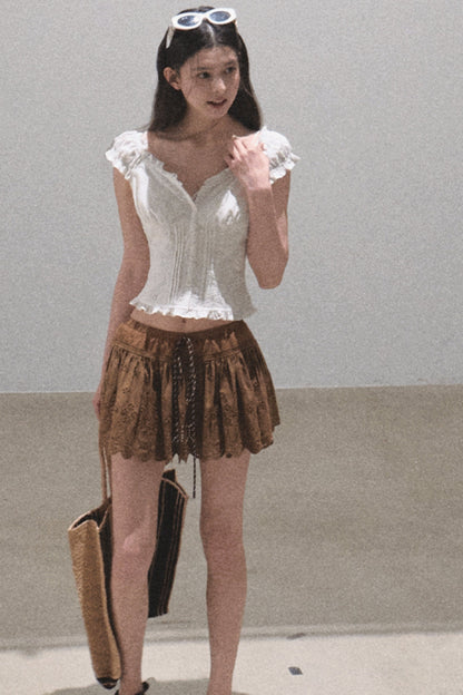 Lime Bliss Boho Peplum Skirt