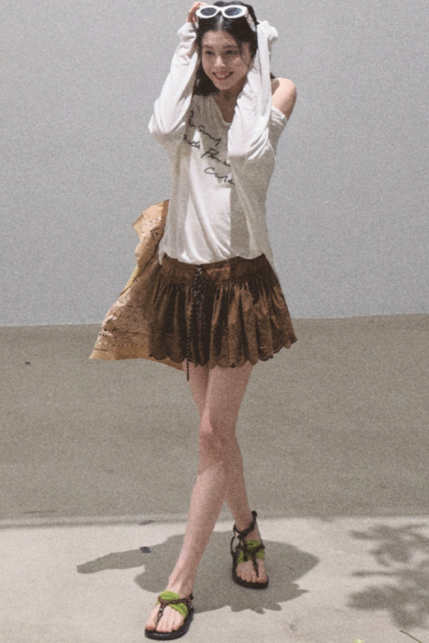 Lime Bliss Boho Peplum Skirt