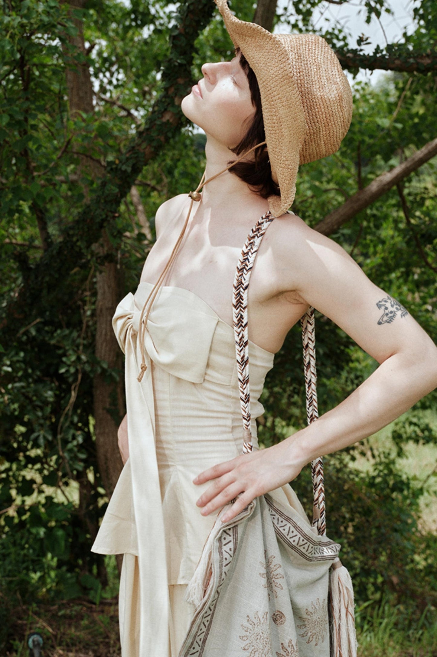 Eternal River Bandeau Top Wide-Leg Trousers Set-Up