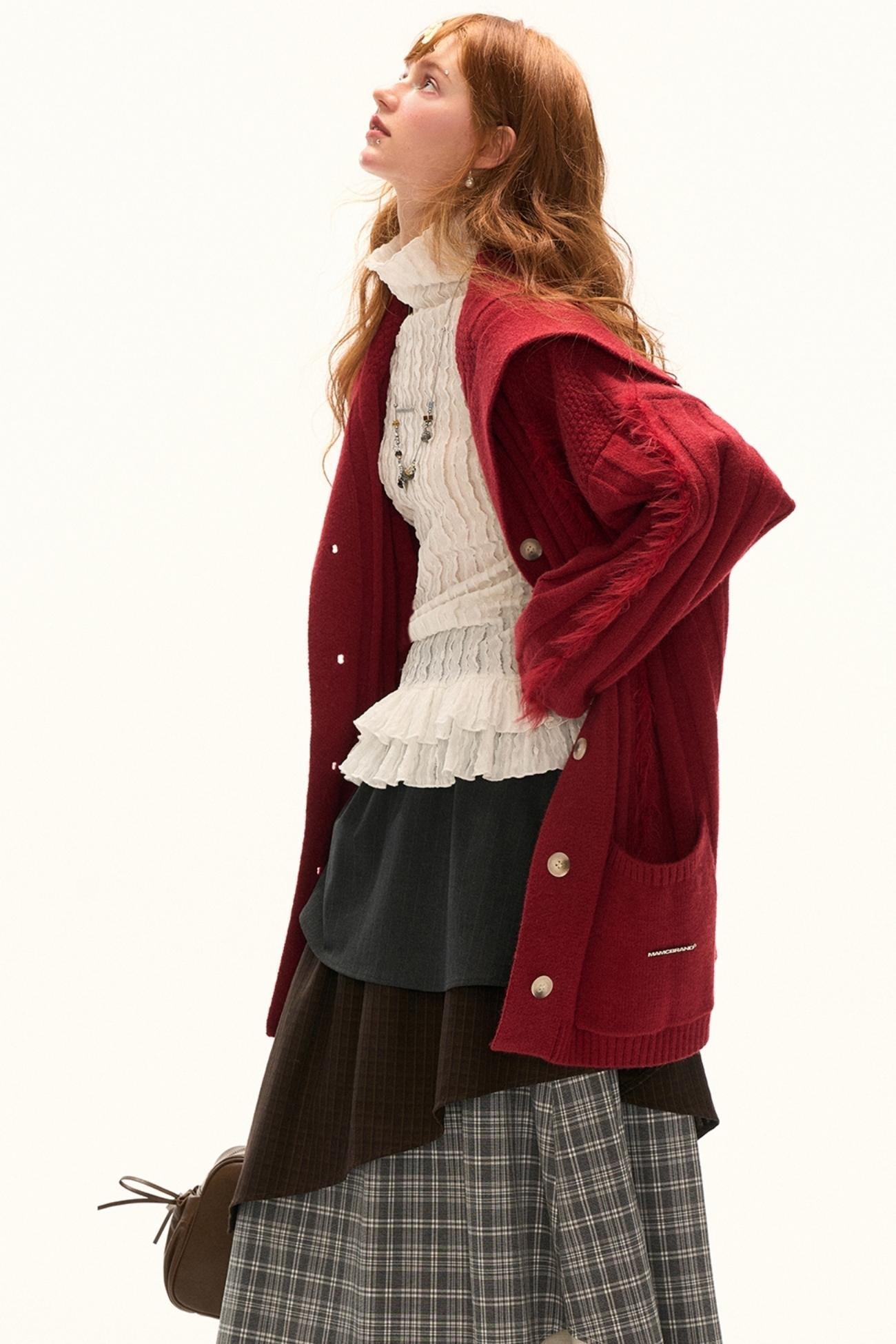 Lapel Knitted Loose Sweater Jacket