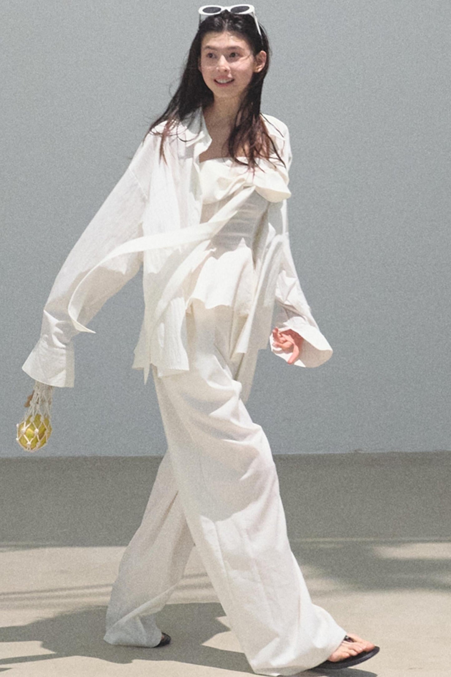 Eternal River Bandeau Top Wide-Leg Trousers Set-Up