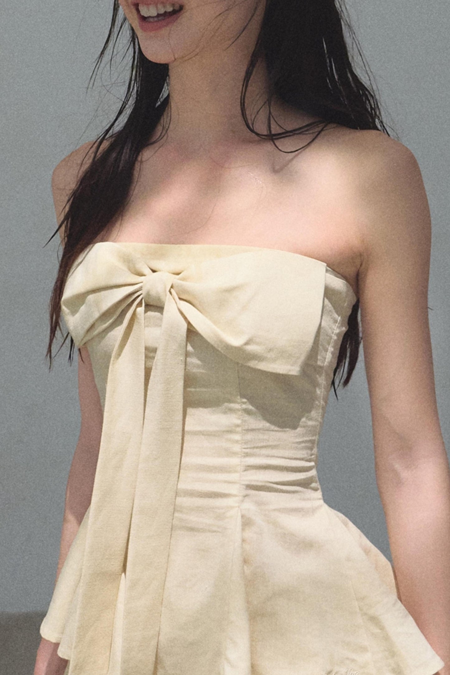 Eternal River Bandeau Top Wide-Leg Trousers Set-Up