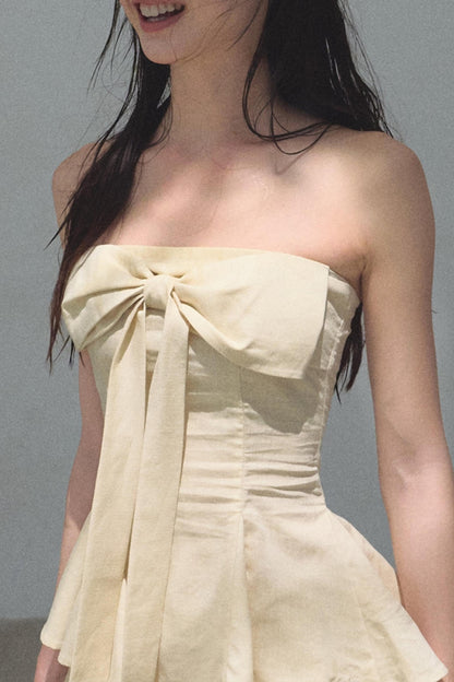 Eternal River Bandeau Top Wide-Leg Trousers Set-Up