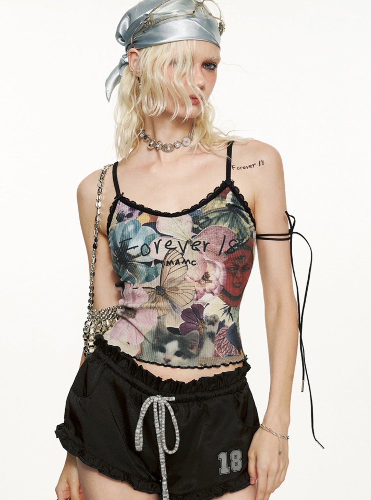 Ruffle Strappy Shorts Pants