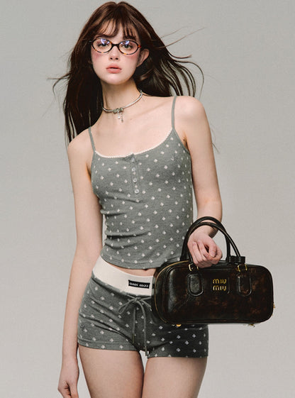 Herbaceous Gray Knit Suit Set-Up