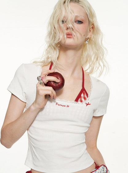 Slim CropTop With Chest Pad Set-Up