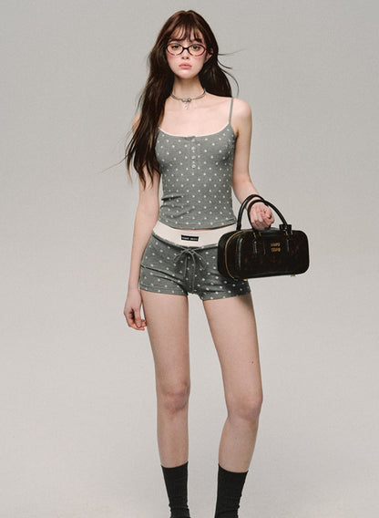 Herbaceous Gray Knit Suit Set-Up