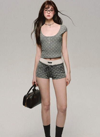 Herbaceous Gray Knit Suit Set-Up