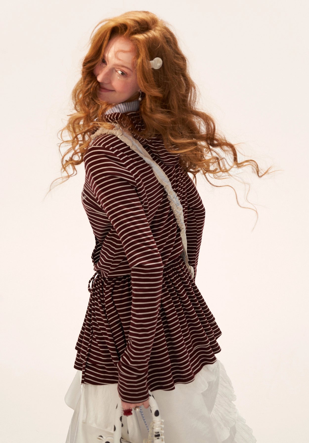 Striped Hoodue Tunic Top