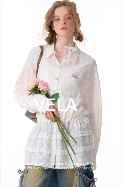 Spring Semi-Sheer Long Shirt