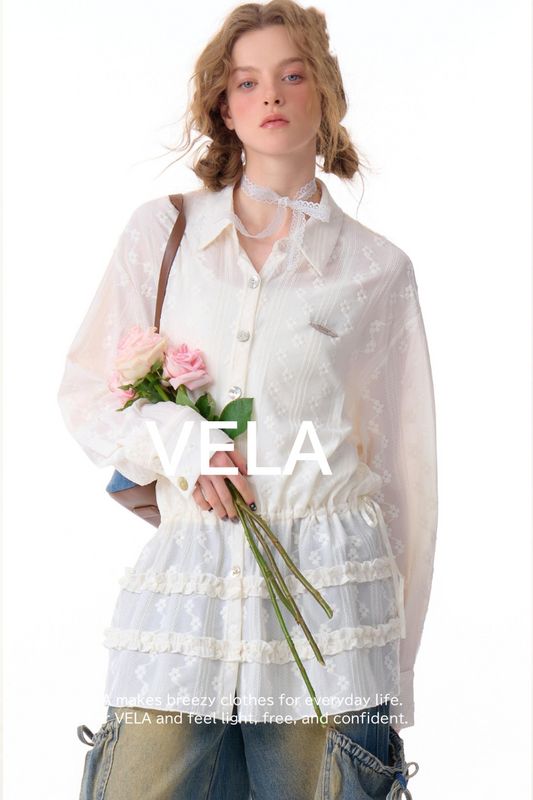 Spring Semi-Sheer Long Shirt