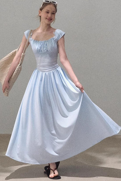 Square Neck Halter Knit Dress