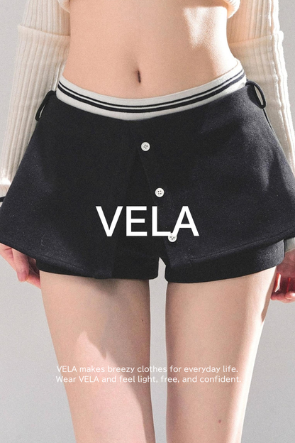 Black Autumn A-Line Shorts