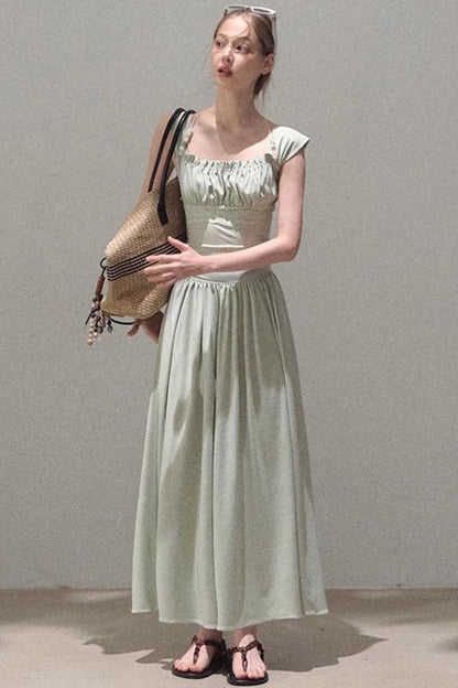 Square Neck Halter Knit Dress