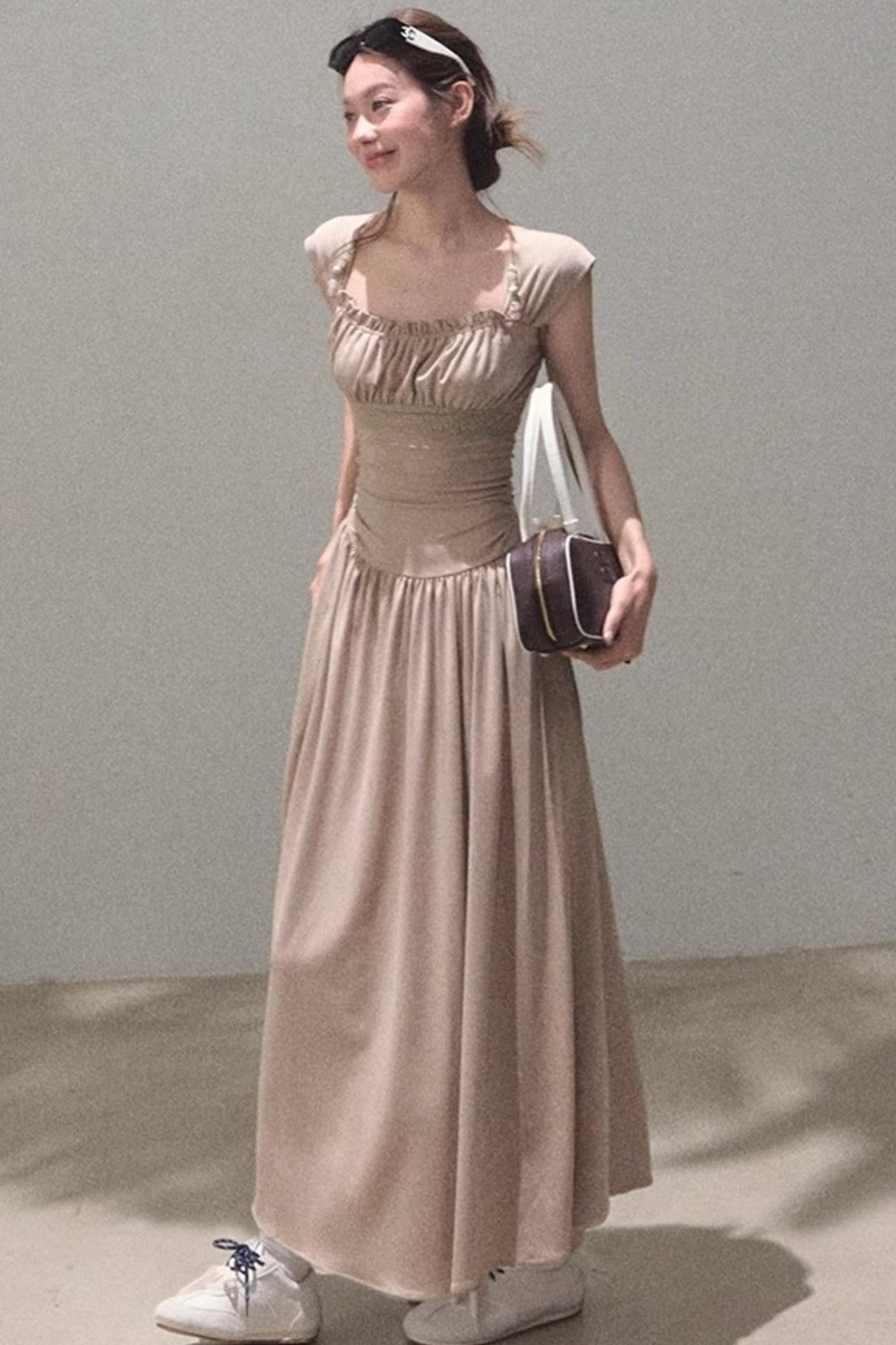 Square Neck Halter Knit Dress