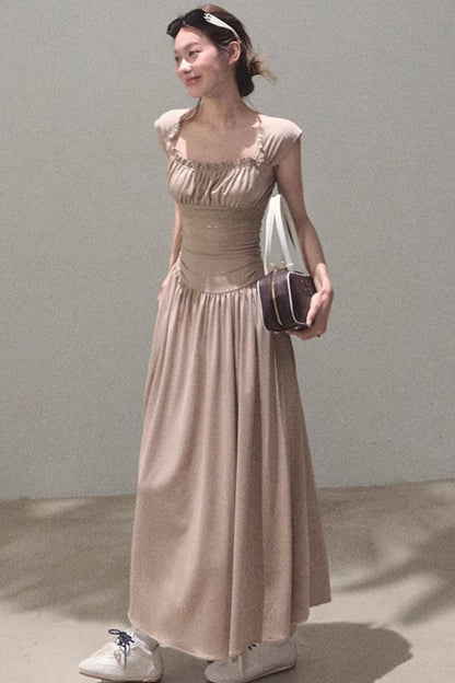 Square Neck Halter Knit Dress